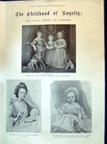 Old 1894 Children King Charles Princess Mary Elizabeth Charlotte Albe 19th