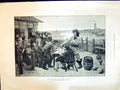 Original Old Antique Print 1894 Jean Bart Engaging French Sailors Victorian