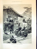Antique Print 1894 War China Japan Corean Rest House Scene Canton Woodville
