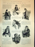 Old 1894 Holiday Season Train Railway Passengers Quiet Nook Lady River Bo 19th