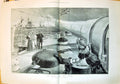 Antique Old Print 1894 Giant Pigmy War Ship Navy Sailors Ladies British Flag