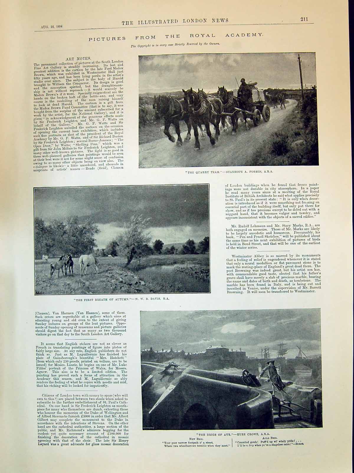 Old 1894 Horses Quarry Brigs Ayr Falls Gairsoppa India Maharajah Sutl Victorian