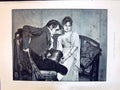 Old 1894 Bashful Wooer Lady Man Romance Schachinger Woman Dog Stick B Victorian