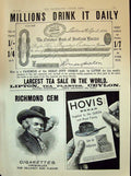 Old Print 1894 Lipton Tea Planter Ceylon Hovis Bread Richmond Cigarettes 19th