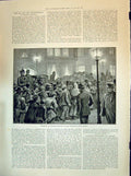 Old 1894 Transport Cholera Russian Emigrants Berlin King Alfonso Spai Victorian