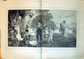Antique Print 1894 Sacrifice Ceres Eckhardt Statue Children Flowers Music 19th