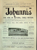 Antique Print 1894 Johannis Natural Table Water Liverpool Germany Zollhaus 19th