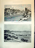 Old 1894 Tientsin Peiho River Promenade Morecambe Bay Castle Bromwich Bir 19th