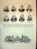 Old Print 1894 Hospital Birmingham Phillips Johnson Henman Her Jaffray S 19th
