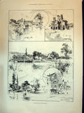 Old 1894 River Thames Streatley Mill Iffley Medmenham Abbey Japan Hai Victorian