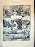 Old 1894 River Tamar Ships Weir Moswell Rocks Fishermen Consultation Victorian