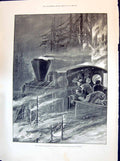 Old 1894 Forest Fire America Railway Train Crathie Church Bazaar Balm Victorian