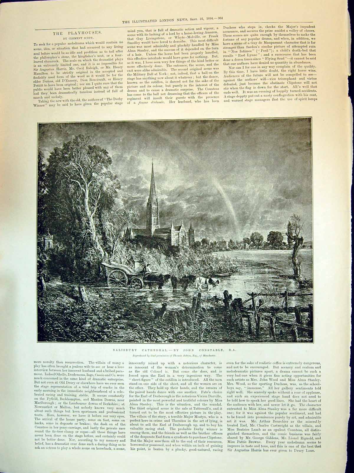 Old 1894 Salisbury Cathedral Constable General Wolfe Sword United Ins Victorian