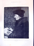 Antique Old Print 1894 Gerard Praet Erasmus Writing Letter Scholar Theologian