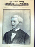 Original Old Antique Print 1894 Portrait Dr. Oliver Wendell Holmes Victorian