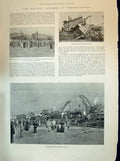 Old 1894 Railway Accident Northallerton Pullman Car Engine Baron Cour Victorian