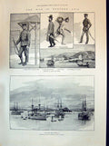 Old 1894 War Asia Japan Corea Chemulpo Ships Oliver Wendell Holmes Massac 19th