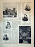 Old 1894 Exeter Cathedral Edmonds Hammond Ridding Sandford Hunting Sh Victorian