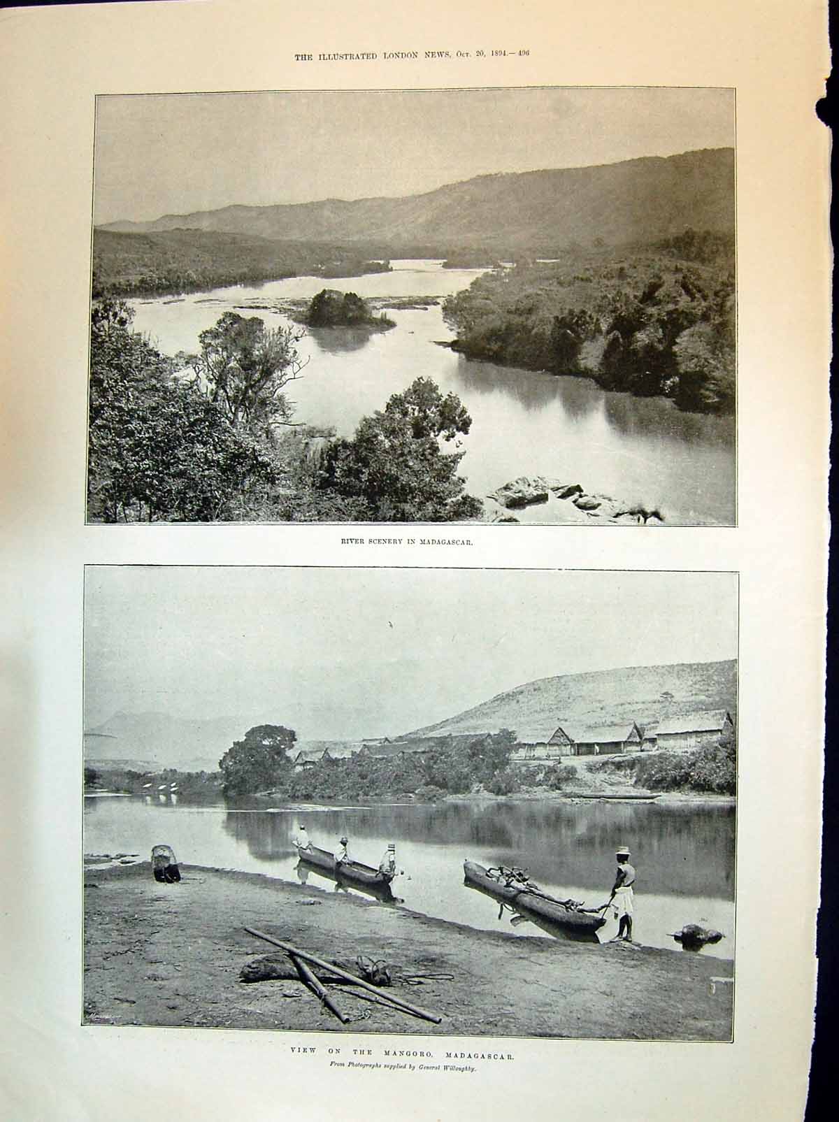 Old River Scenery Madagascar Mangoro 1894 Moon Earl Grey Stephen Bull Victorian