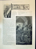 Old 1894 Story Illustration Rock Dweller Men Meeting Noemi Baring Gou Victorian