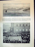 Old 1894 Chinese Ships Fort Wei-Hai-Wei German Army Berlin Boa Constricto 19th