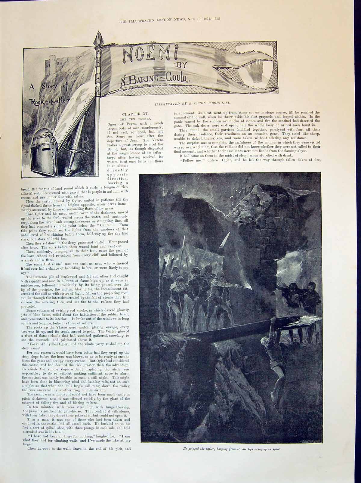Old Story Illustration Rock Dweller Noemi Baring Gould Men Swinging R