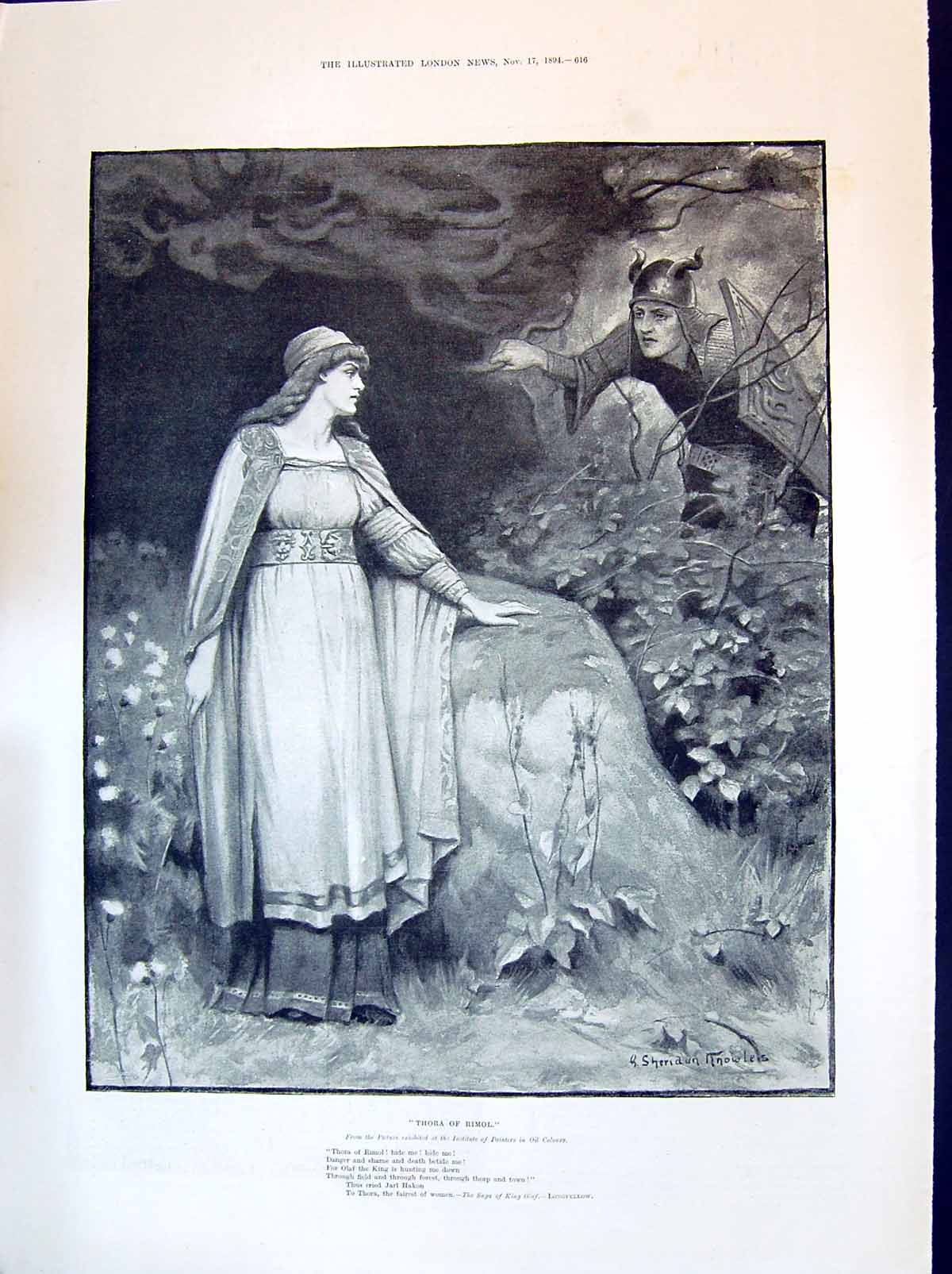 Old 1894 Thora Rimol Romance Knowles Inauguration Manchester Cotton C Victorian