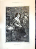Old 1894 Young Girl Church Doves Thank-Fering Polar Bear Zoological G Victorian