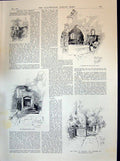 Antique Print 1894 Chelsea Church Sir Thomas More Tomb Grave Woodfall Lette