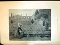 Original Old Antique Print 1894 Convent Garden Nuns Flowers Vase Leslie 19th