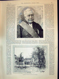 Old 1894 Ferdinand Lesseps Chateau Chesnaye Art Beautiful Women Clark K 19th