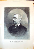 Original Old Antique Print 1894 Portrait Late Mr. James Anthony Froude 19th
