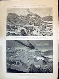 Old Print 1894 War Soudan Battle Kerbekan General Earle Siers Chin-Len-C 19th