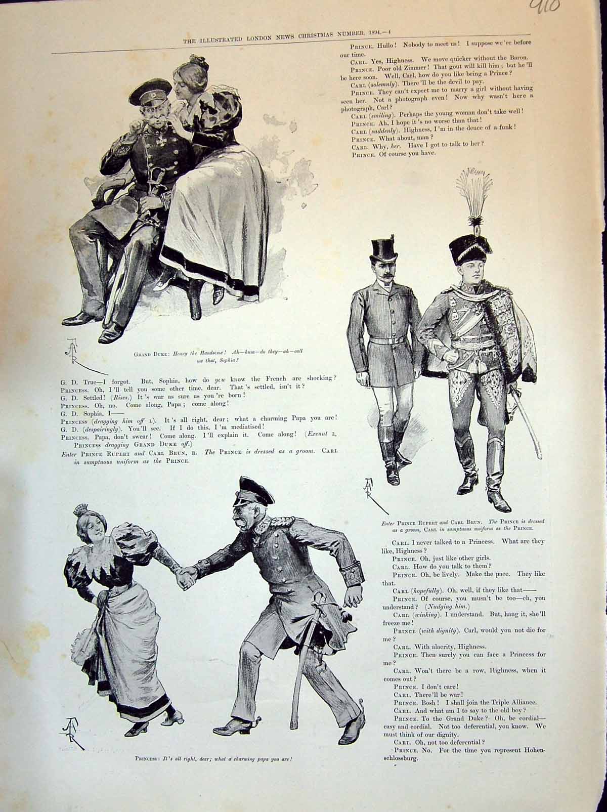 Old 1894 Story Grand Duke Henry Princess Rupert Carl Brun Eye Love An Victorian