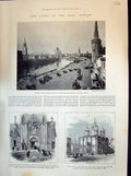 Old 1894 Moscow Temple Saviour Kremlin Church Assumption Nikolsky Win Victorian