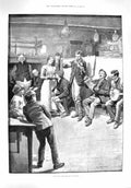 Original Old Antique Print 1895 Music Singing Plan Ta-Lien-Whan Bay Japanes 19th