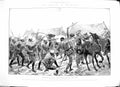 Original Old Antique Print 1895 Waziri Rush Camp Wano Battle War Siers 19th