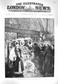 Original Old Antique Print 1895 Funeral Lord Randolph Churchill Woodstock 19th