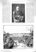 Old Antique Print 1894 Giers Russia Somali Attack Africa Canrobert Harvey 19th