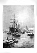 Old Antique Print 1895 Winter Scene Ships Gravesend Hansel Gretel Theatre 19th