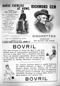 Original Old Antique Print 1895 Advertisement Richmond Cigarettes Bovril Vigors