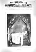 Original Old Antique Print 1895 Baby Crib H.R.H. Prince Edward York Royalty