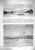 Original Old Antique Print 1895 War Asia Ships Aeolus Wei-Hai-Wei Signal 19th