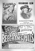 Old Antique Print 1895 Advertisement Beechams Pills Richmond Cigarettes 19th