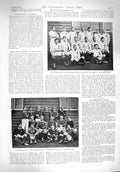 Original Old Antique Print 1894 Rugby Football Richmond England Cambrid 19th