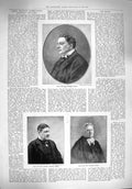 Original Old Antique Print 1894 Corney Grain Alfred German Reed Duff Hin 19th