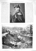 Original Old Antique Print 1894 Prince Bismarck Catherine'S Tunnel War Yangwai