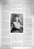 Original Old Antique Print 1894 Portrait Duchess Leinster Beautif 19th