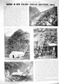 Original Old Antique Print 1895 GMining Achilles New Zealand Pelton Vanners