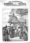 Old Antique Print 1894 Praying Czar Alexander Iii Gostini-Dvor Petersburg 19th